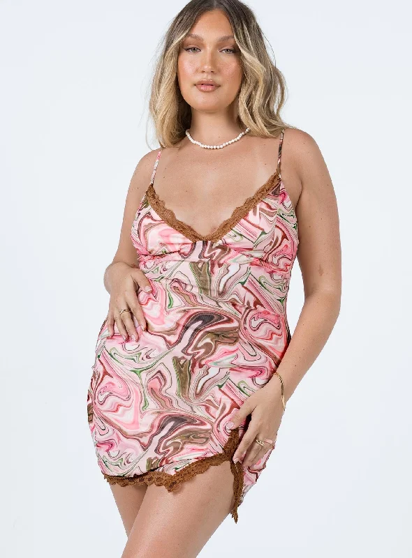 Bonita Mini Dress Pink Multi