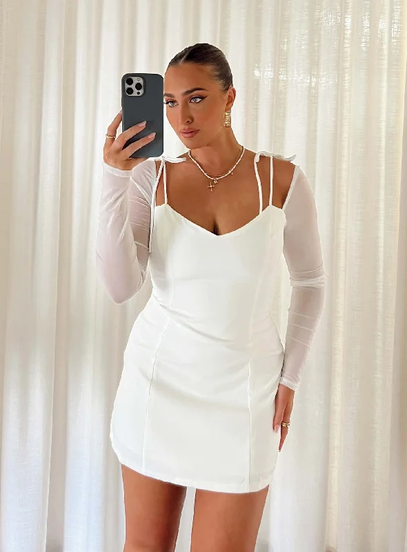 Charla Mini Dress White