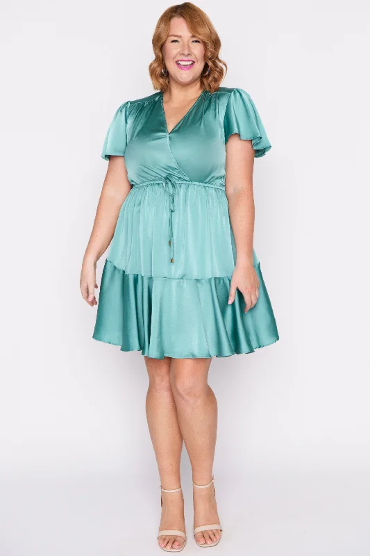 Peyton Wasabi Green Party Dress